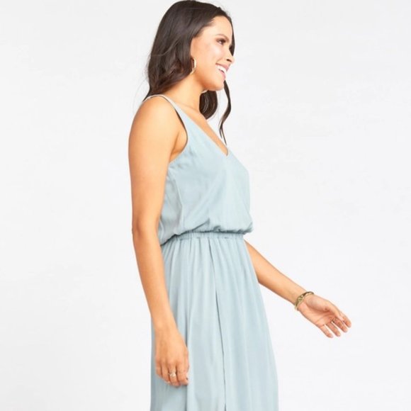 SMYM Kendall Show Me Your Mumu Crisp Sage Bridesmaid Maxi Dress Small NWT Bride - Picture 5 of 6